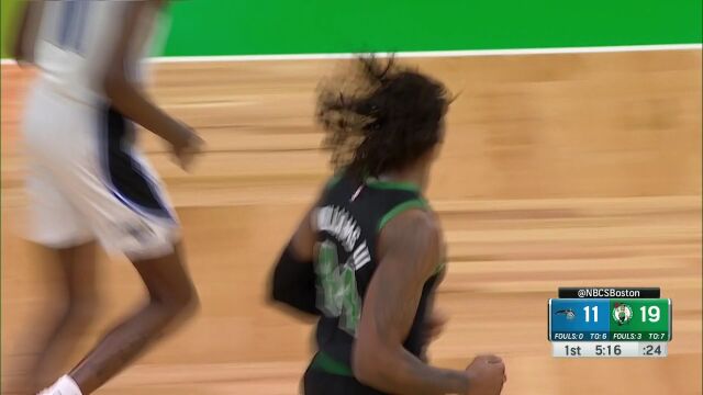 NBA常规赛：魔术vs凯尔特人第1节英文原声回放