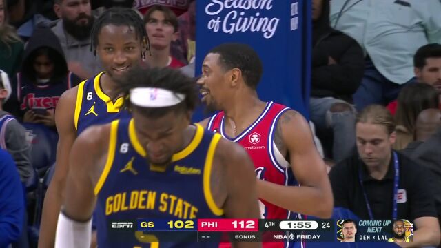 勇士vs76人英文原声全场回放