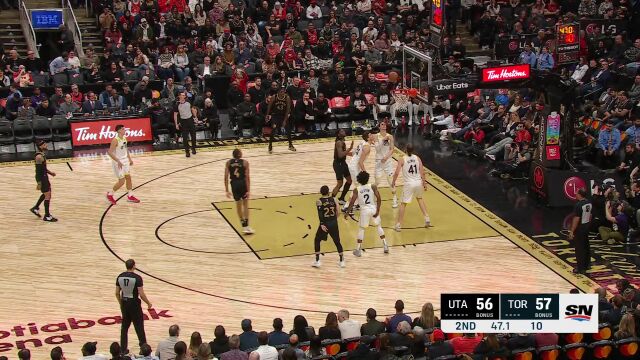 爵士vs猛龙精华回放 西亚卡姆35+6爵士逆转猛龙