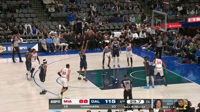 NBA常规赛：热火vs独行侠第4节英文原声回放