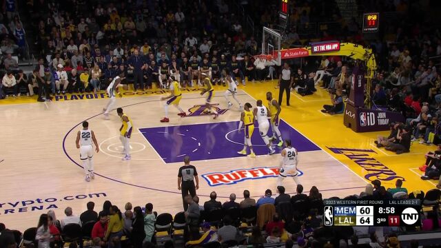 灰熊vs湖人 第3节英文原声回放