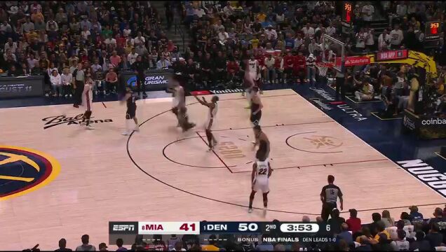 热火vs掘金第2节英文原声回放