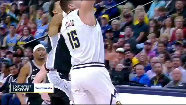 NBA常规赛：马刺vs掘金英文原声全场回放