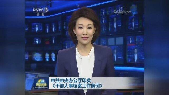 中共中央办公厅印发《干部人事档案工作条例》