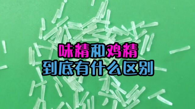 生活中常见的味精和鸡精,到底有什么区别?