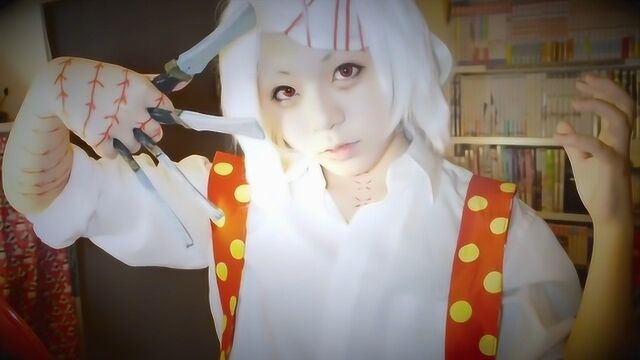 妹子COS日本动漫DongJing喰种铃屋什造教程 COSPLAY妆容美妆化妆