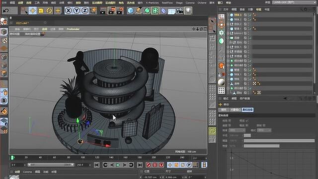 C4D教程 C4D场景建模教程C4D建模渲染教程