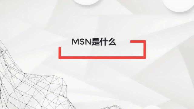 msn到底表达的是什么意思?