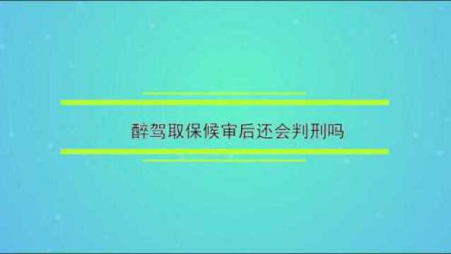 醉驾取保候审后还会判刑吗