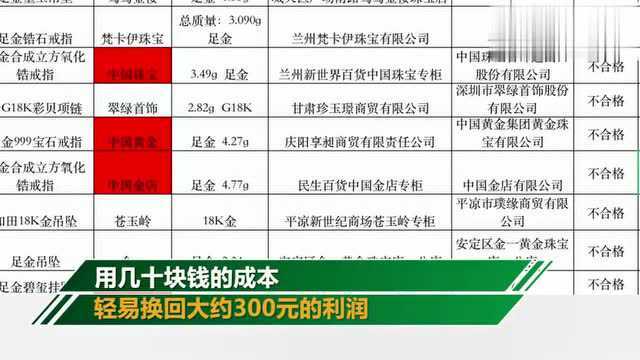 揭秘!黄金掺假1克多卖300元?周大生上黑榜