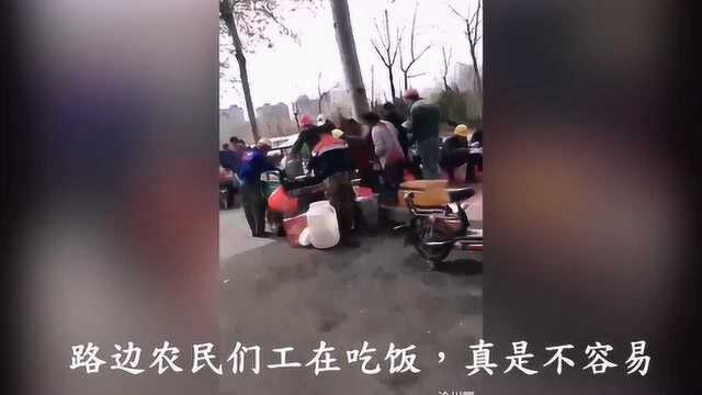 街边随拍:农民工的不易