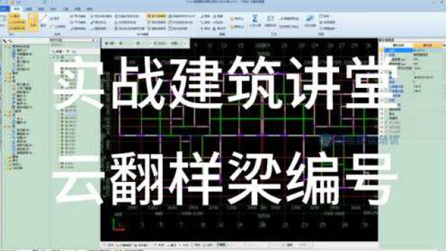 实战建筑讲堂:云翻样梁编号图打印