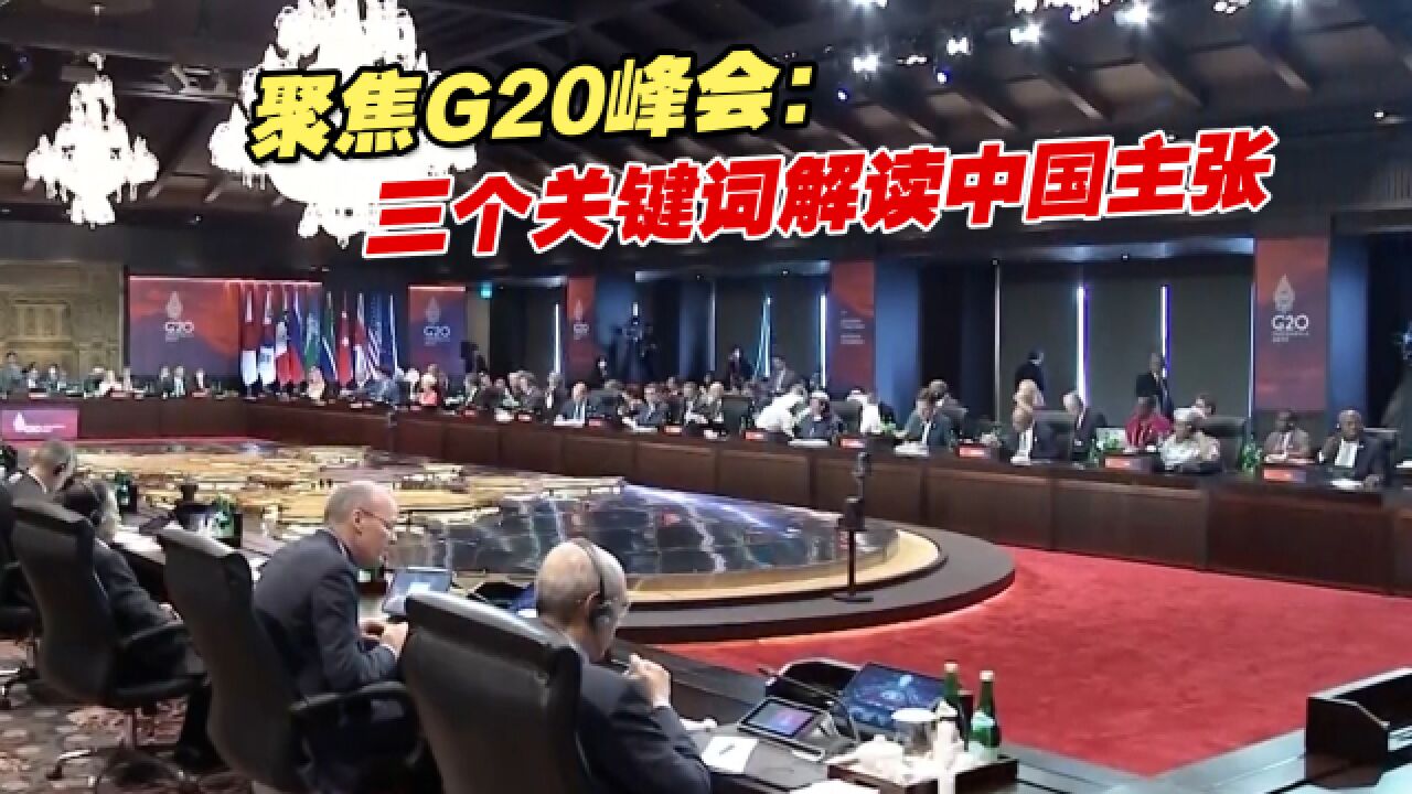 聚焦G20峰会:三个关键词解读中国主张