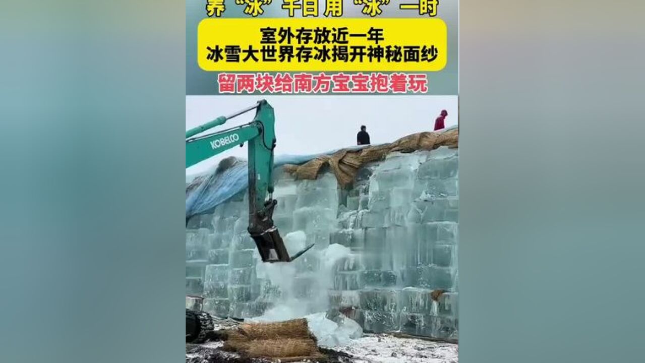 养“冰”千日,用“冰”一时!哈尔滨冰雪大世界20万立方米存冰启用