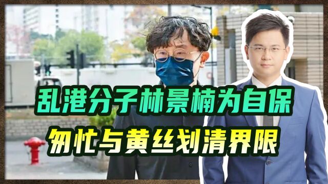 乱港分子林景楠为自保,匆忙与黄丝划清界限,还帮警方找同伙罪证