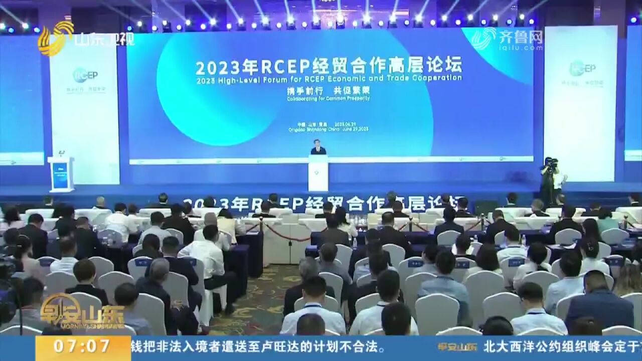 携手前行,共促繁荣!2023年RCEP经贸合作高层论坛在青岛举行