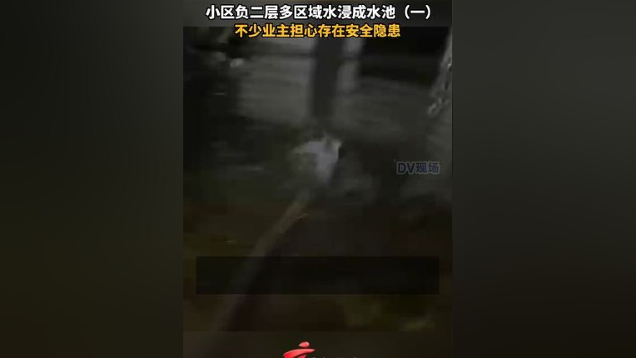 小区负二层多区域水浸成水池,不少业主担心存在安全隐患