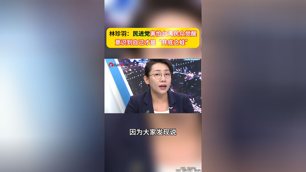 林珍羽:民进党害怕台湾民众觉醒,意识到自己才是“井底之蛙”