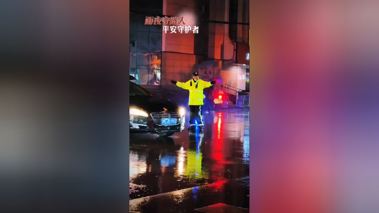 庐江:雨夜“守路人”,平安守护者!