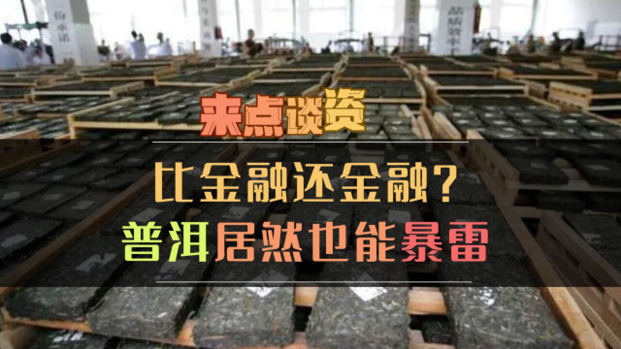 普洱也能暴雷?芳村的金融茶传说仍在持续,暴富和破产仅需一晚