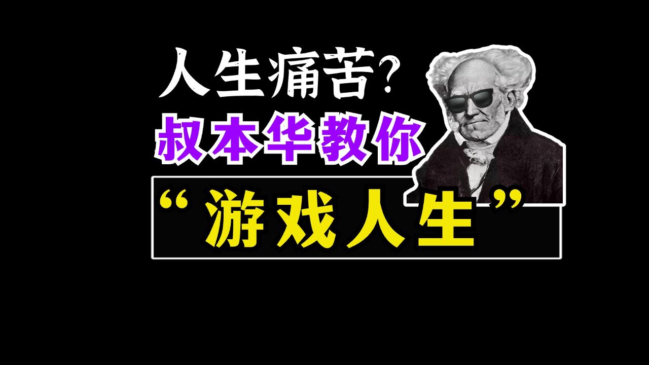 【像哲学家一样游戏人生】叔本华教我抵御痛苦