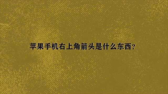 苹果手机右上角箭头是什么东西?