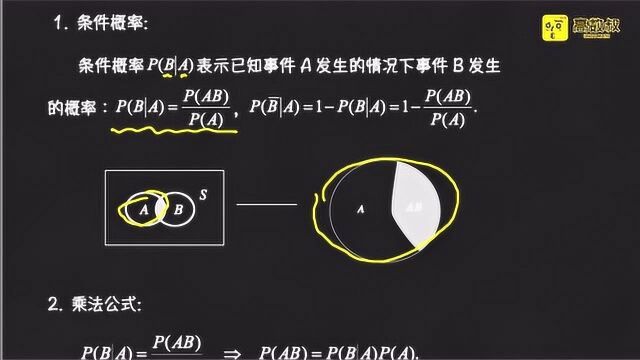 高数叔 概率3 条件概率与乘法公式