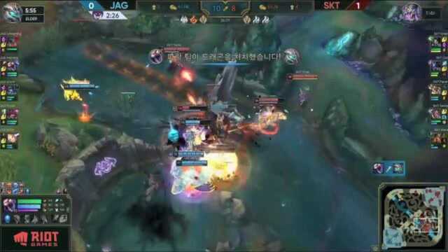 SKT vs JAG第二局:保级队的逆袭!JAG暴打SKT