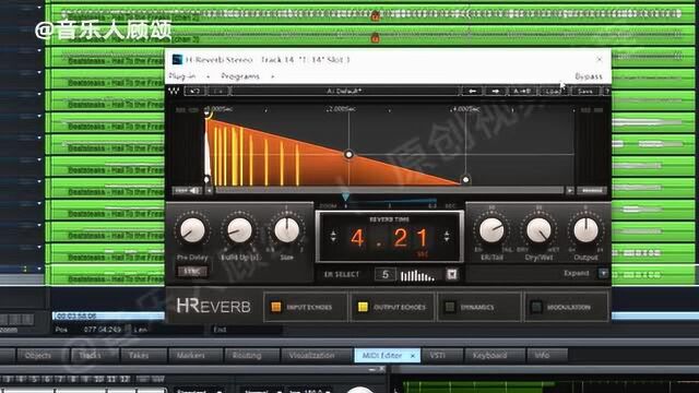 WAVES效果器插件教程,第五五课:模拟混响效果器(Hreverb)