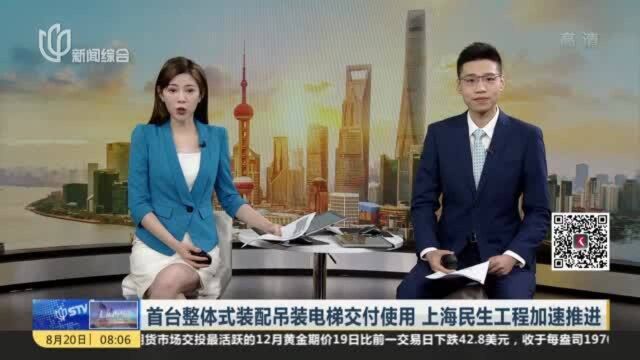 首台整体式装配吊装电梯交付使用 上海民生工程加速推进