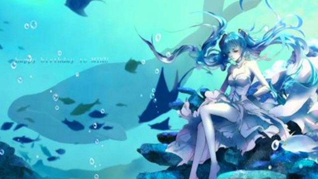 初音未来经典日语歌曲《深海少女》のぶなが.中日字幕