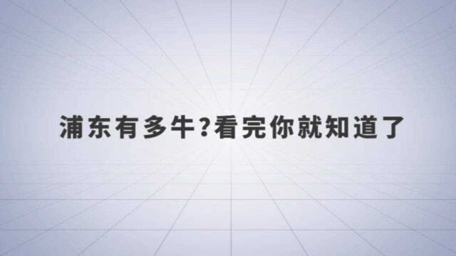 浦东有多牛?看完你就知道了