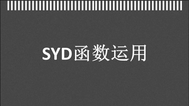 SYD函数运用