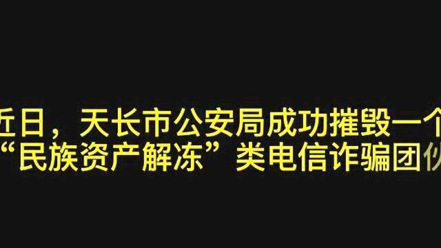 天长摧毁一电信诈骗团伙