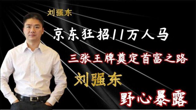 京东狂招11万人马,刘强东野心终于暴露,三张王牌奠定首富之路