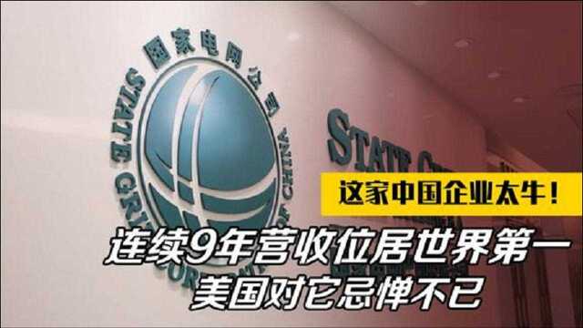 这家中国企业太牛!连续9年营收位居世界第一,美国对它忌惮不已