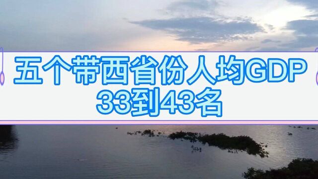 广西,江西,山西,陕西,西藏人均GDP排名,安康,抚州桂林上榜