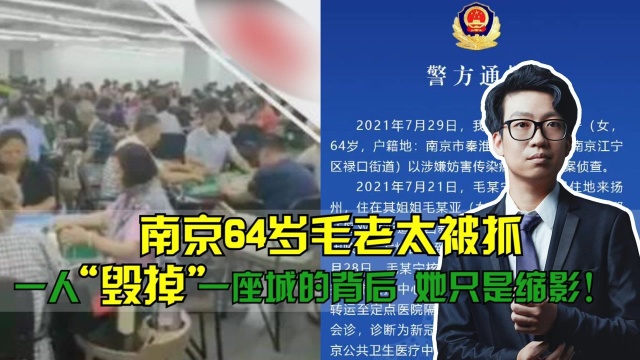 南京64岁毛老太被抓,一人“毁掉”一座城的背后,她只是缩影!