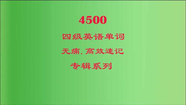 4500个四级英语单词速记03,大学CET4英语单词爱听单词