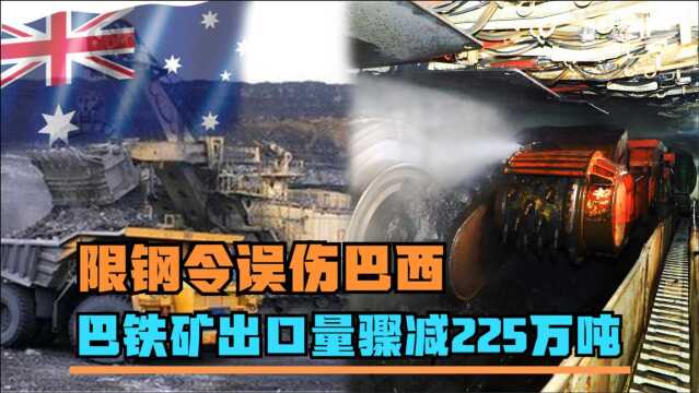 限钢令误伤巴西?巴铁矿出口量骤减225万吨,澳洲苦不堪言!