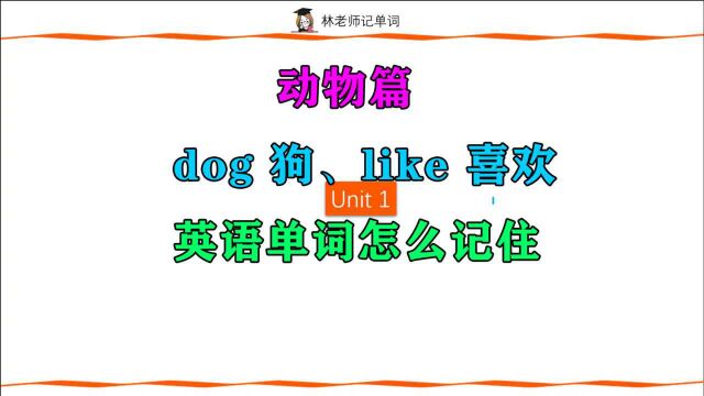 苏教版小学四年级英语,如何背诵单词dog狗、like喜欢