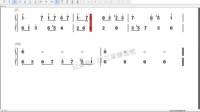 夜的第七章 拇指琴卡林巴琴简谱