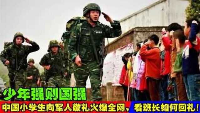 少年强则国强,中国小学生向军人敬礼火爆全网,看班长如何回礼!