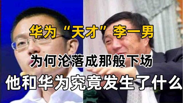 华为“天才”李一男,为何沦落到那般下场,他和华为究竟发生了什么