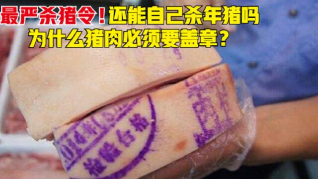 最严杀猪令!还能自己杀年猪吗?为什么猪肉必须要盖章?