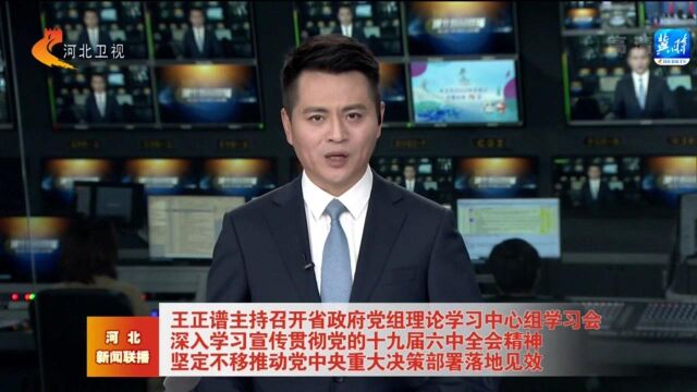 王正谱主持召开河北省政府党组理论学习中心组学习会