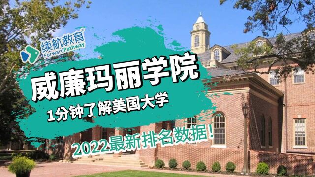 一分钟了解美国威廉玛丽学院—2022年最新排名—续航教育可视化大数据