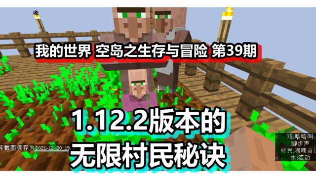 我的世界 空岛之生存与冒险 第39期 1.12.2版本的1无限村民秘诀