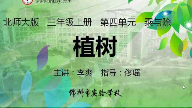 三年级数学(上)四单元 乘与除 4.《植树》