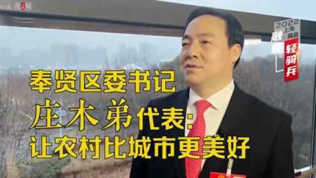 奉贤区委书记庄木弟:今年推进这些工程,让农村比城市更美好